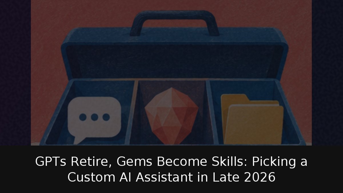 GPTs Retire, Gems Become Skills: Picking a Custom AI Assistant in Late 2026