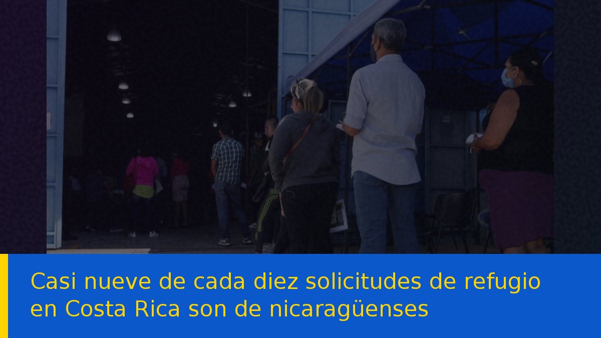 Casi nueve de cada diez solicitudes de refugio en Costa Rica son de nicaragüenses