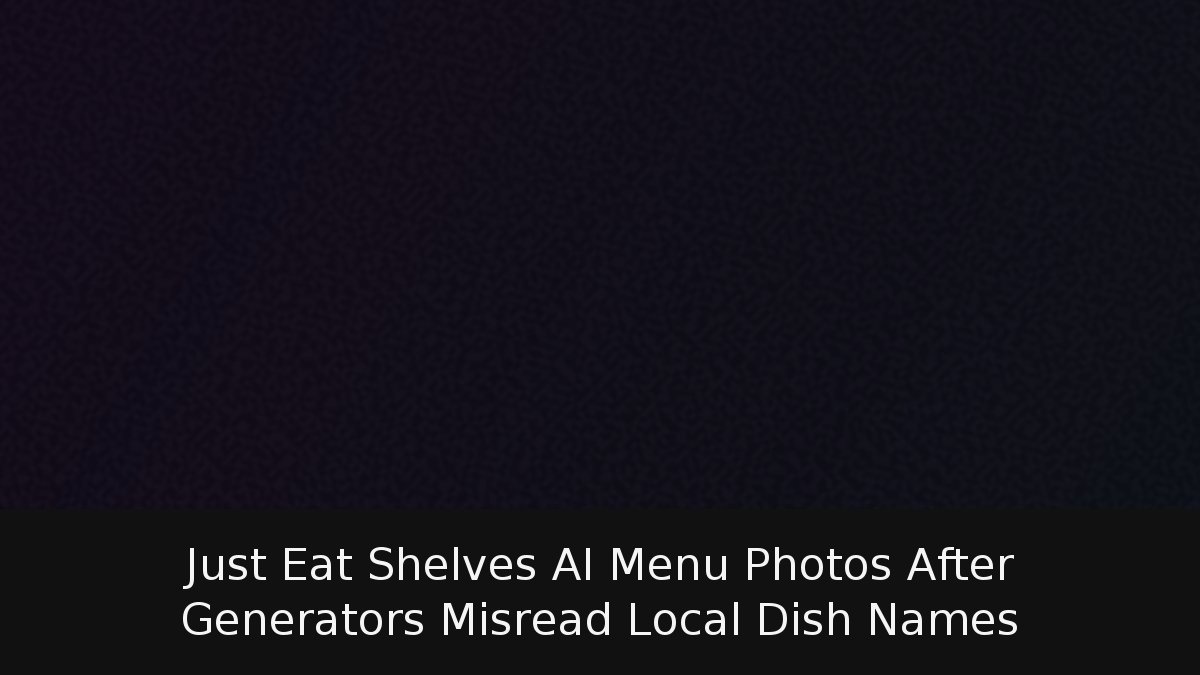 Just Eat Shelves AI Menu Photos After Generators Misread Local Dish Names