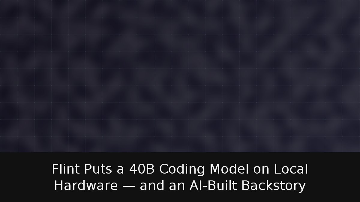 Flint Puts a 40B Coding Model on Local Hardware — and an AI-Built Backstory