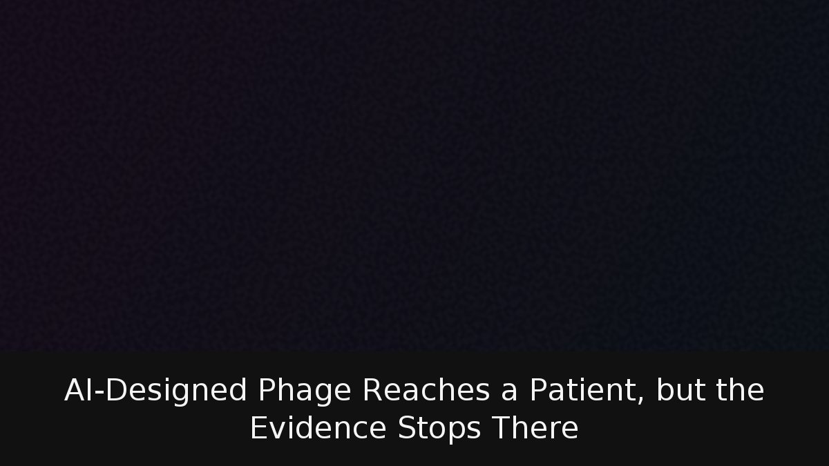 AI-Designed Phage Reaches a Patient, but the Evidence Stops There