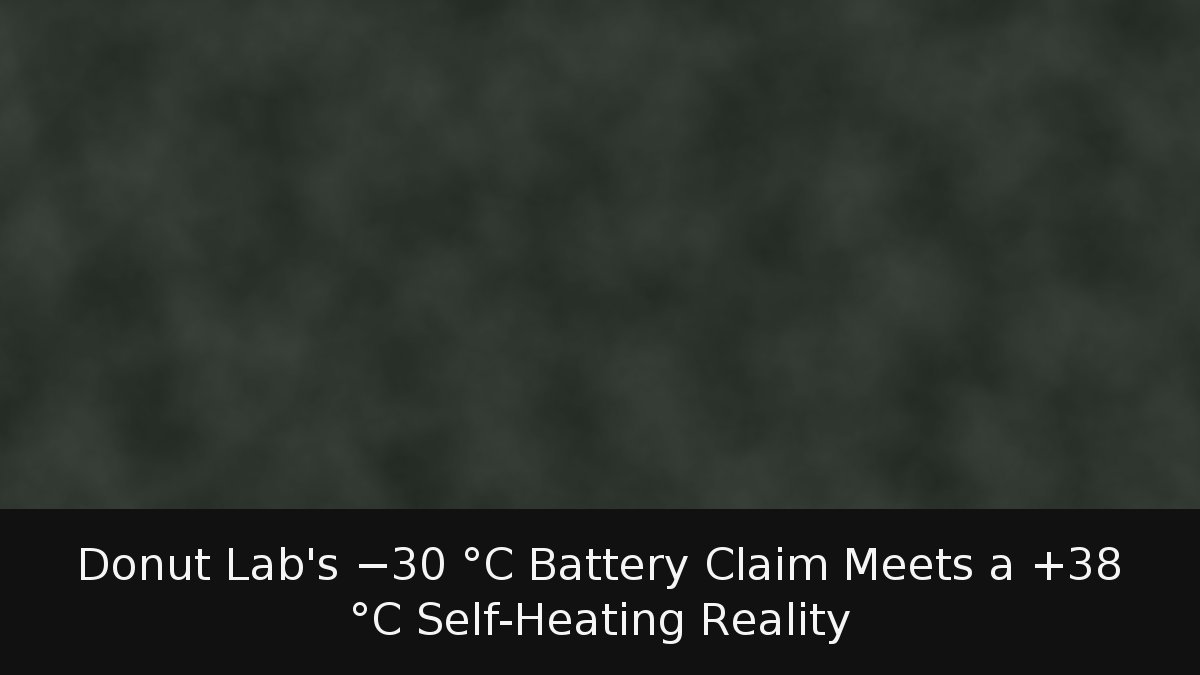 Donut Lab’s −30 °C Battery Claim Meets a +38 °C Self-Heating Reality