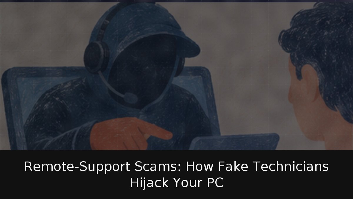 Remote-Support Scams: How Fake Technicians Hijack Your PC