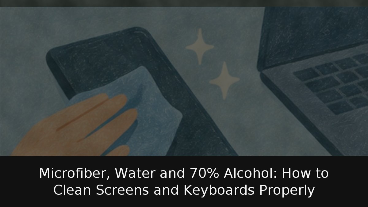 Microfiber, Water and 70% Alcohol: How to Clean Screens and Keyboards Properly
