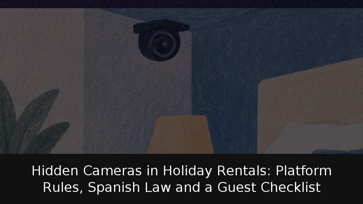Hidden Cameras in Holiday Rentals: Platform Rules, Spanish Law and a Guest Checklist