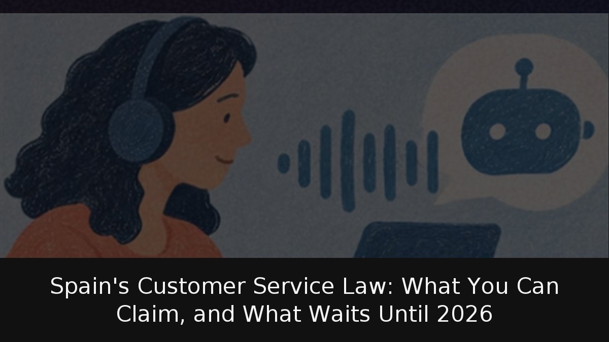 Spain’s Customer Service Law: What You Can Claim, and What Waits Until 2026