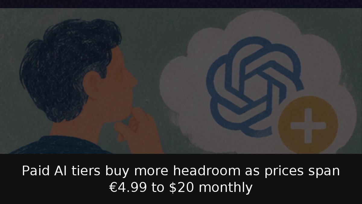 Paid AI tiers buy more headroom as prices span €4.99 to  monthly