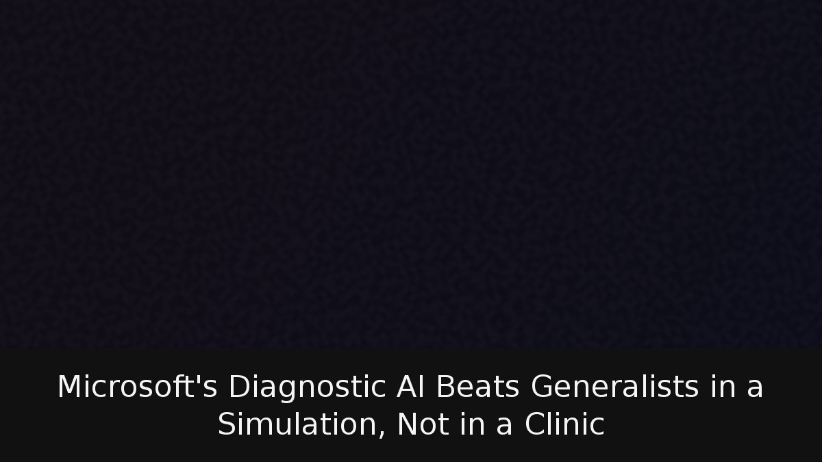 Microsoft’s Diagnostic AI Beats Generalists in a Simulation, Not in a Clinic