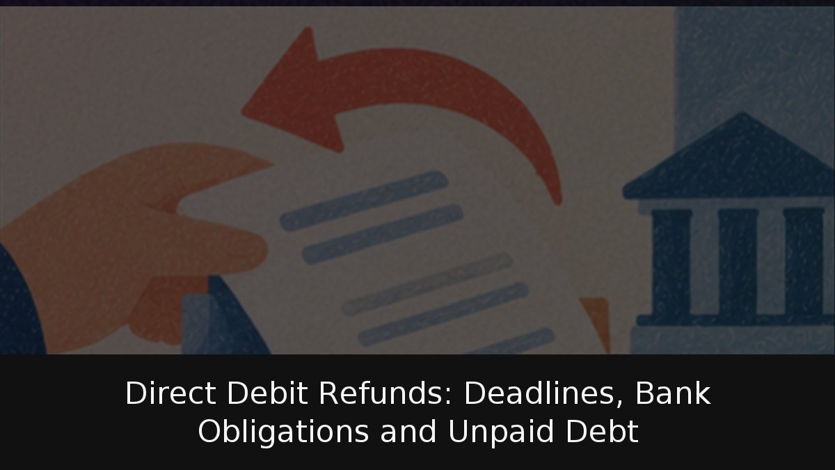 Direct Debit Refunds: Deadlines, Bank Obligations and Unpaid Debt