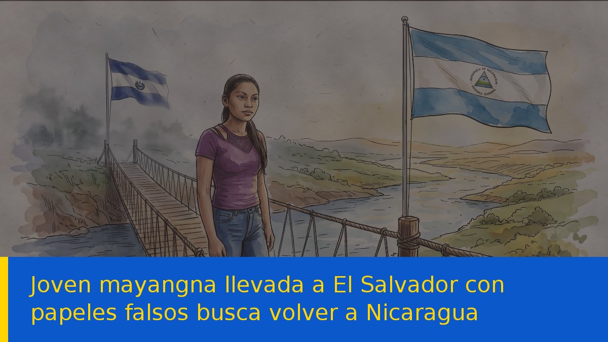 Joven mayangna llevada a El Salvador con papeles falsos busca volver a Nicaragua