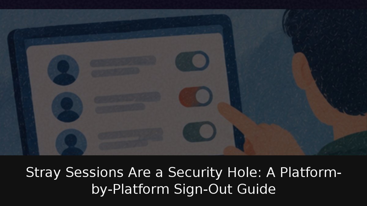 Stray Sessions Are a Security Hole: A Platform-by-Platform Sign-Out Guide