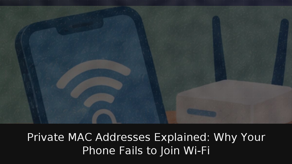 Private MAC Addresses Explained: Why Your Phone Fails to Join Wi-Fi